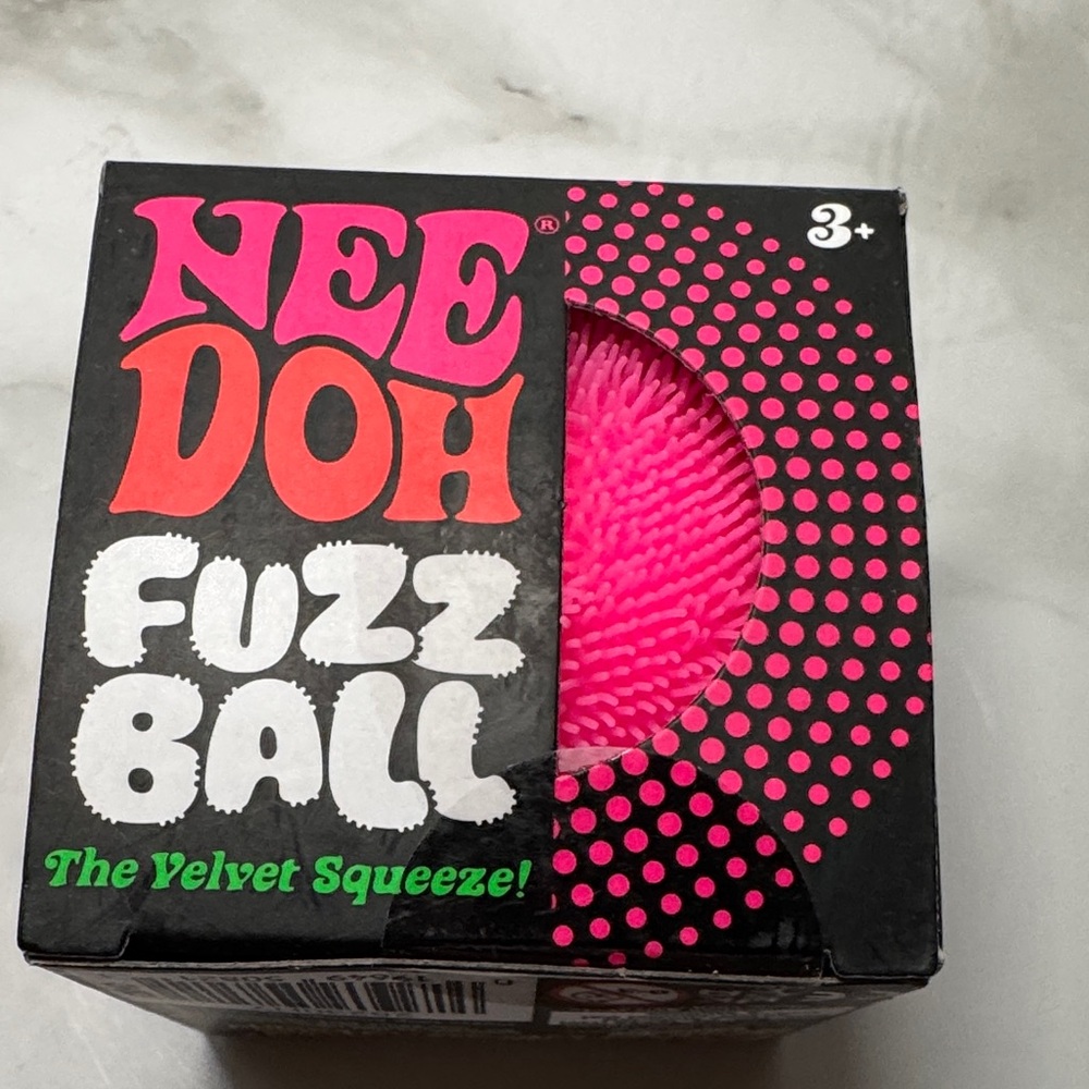 NeeDoh Fuzz Ball - Pink. Velvet Squeeze. New - Picture 13 of 14